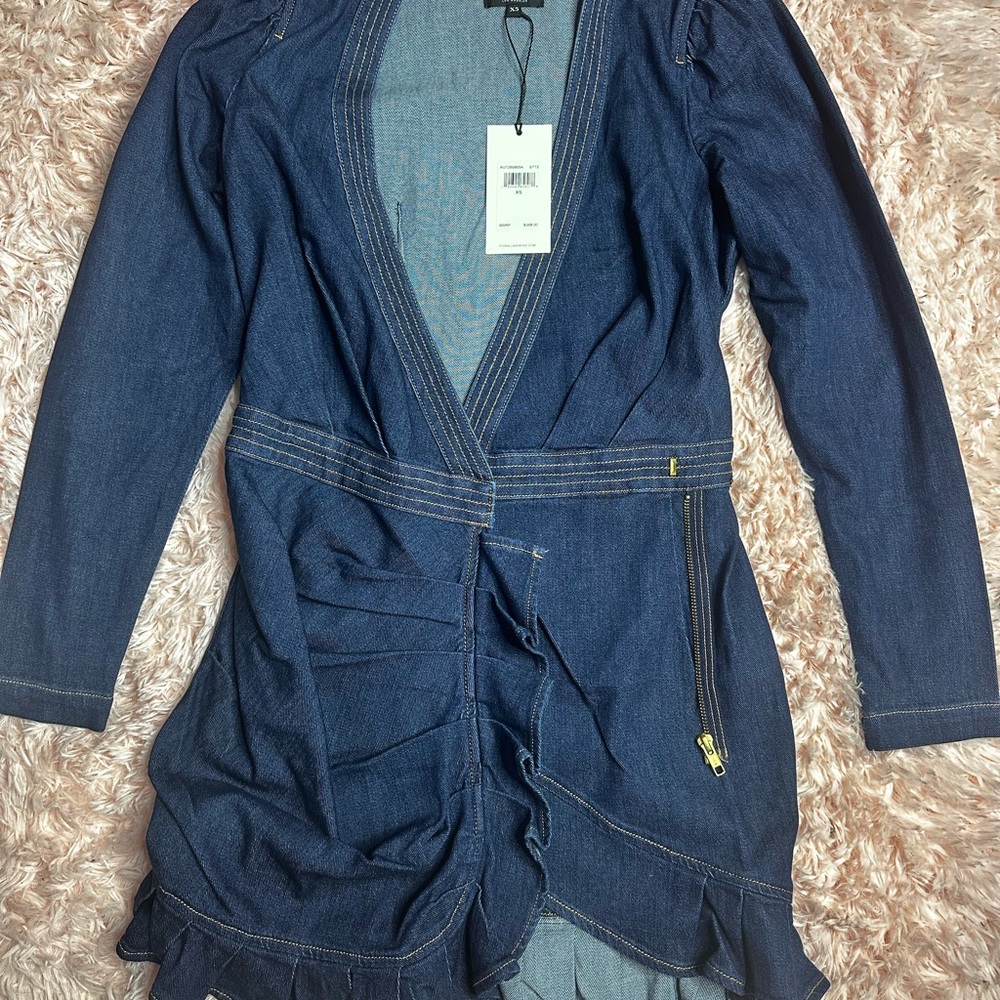 Stylish Denim Wrap Dress